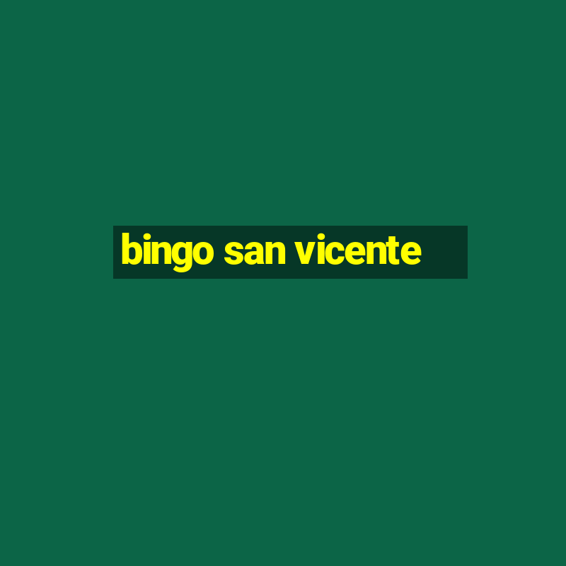 bingo san vicente