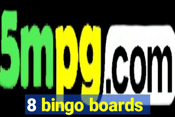 8 bingo boards