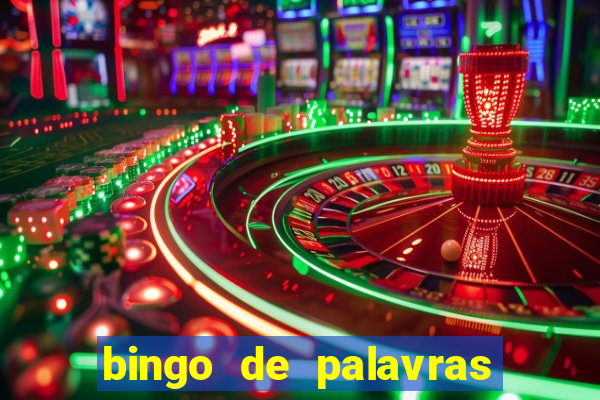 bingo de palavras para imprimir