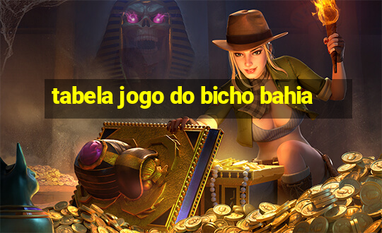 tabela jogo do bicho bahia