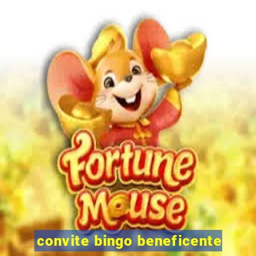 convite bingo beneficente