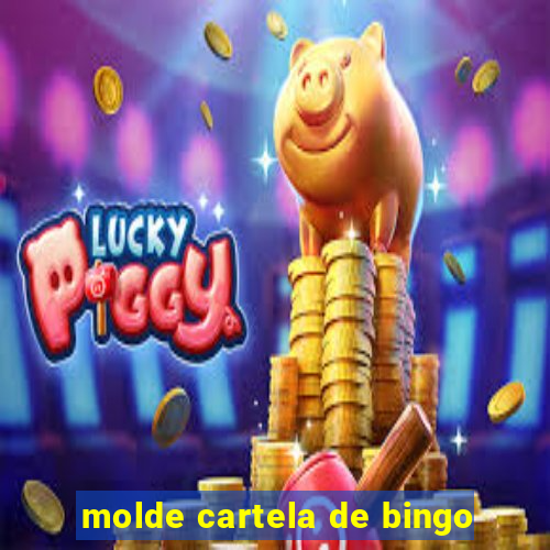 molde cartela de bingo