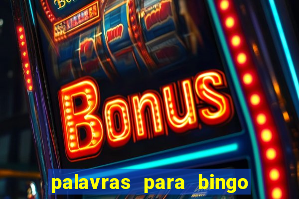 palavras para bingo cha de bebe